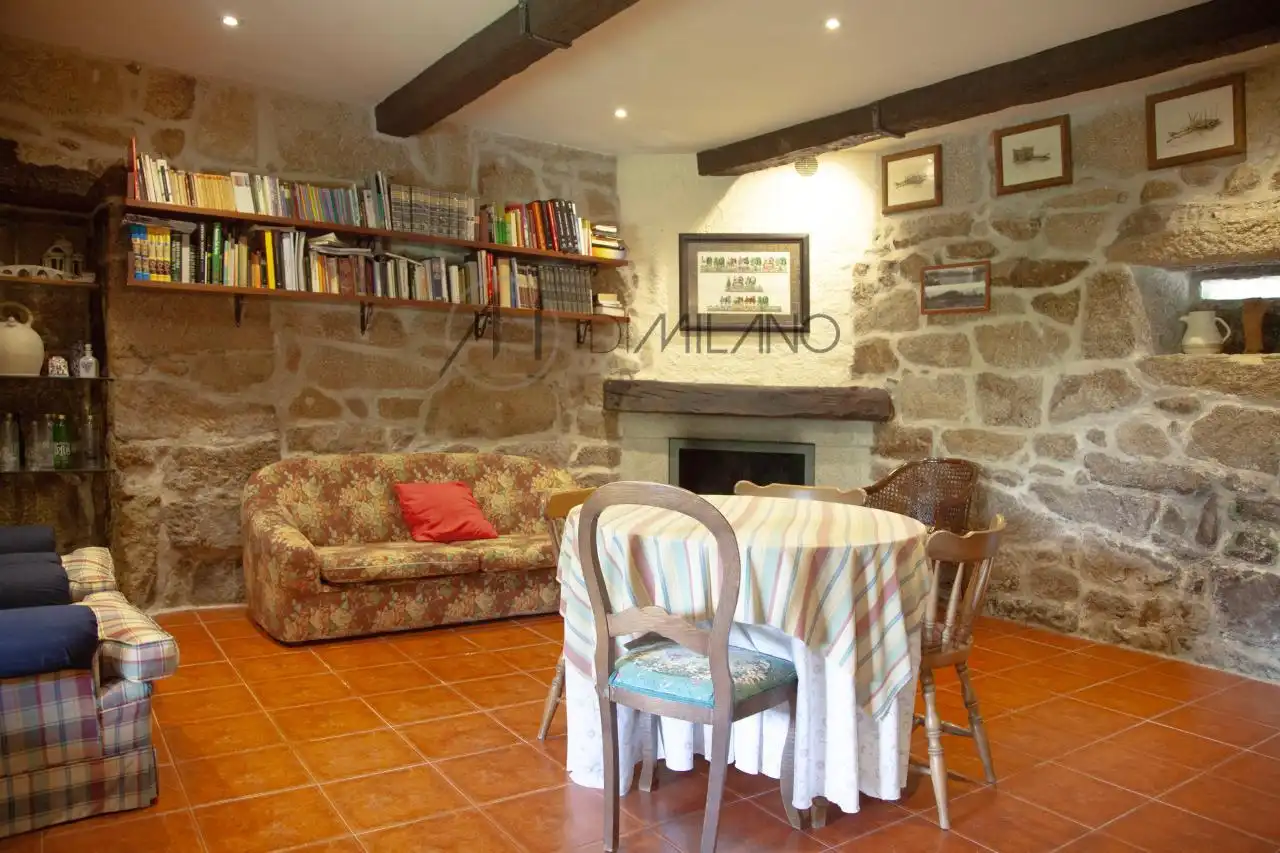 Sala d'estar de Finca rústica en venda en Mondariz amb Calefacció, Jardí privat i Terrassa