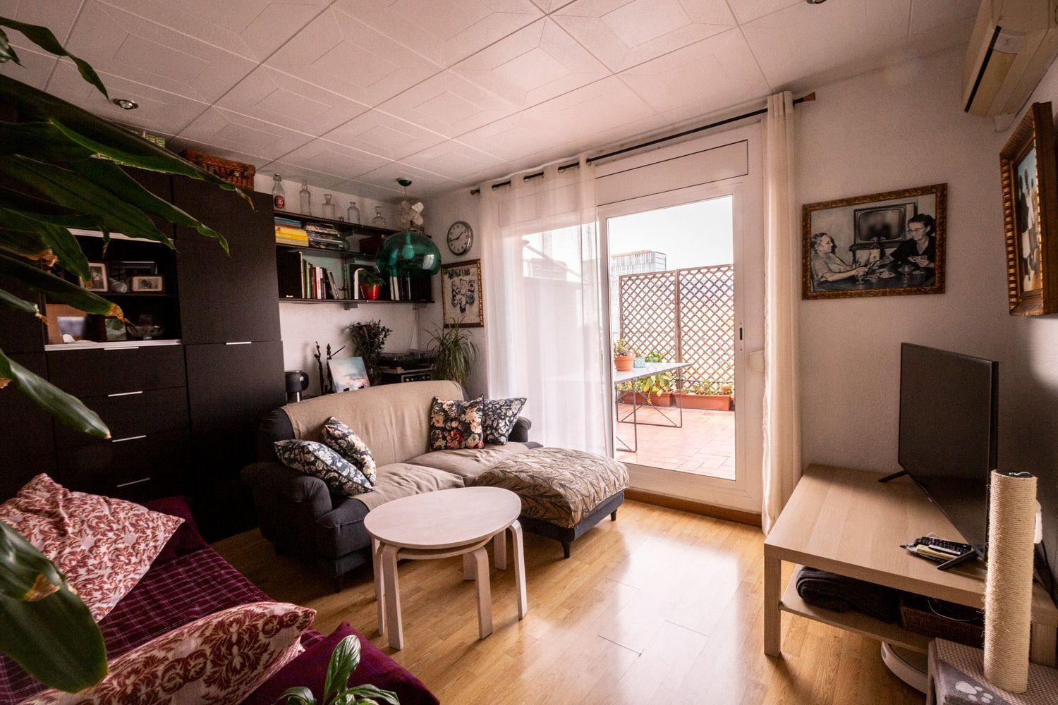 Sala d'estar de Pis en venda en  Barcelona Capital amb Aire condicionat, Calefacció i Terrassa