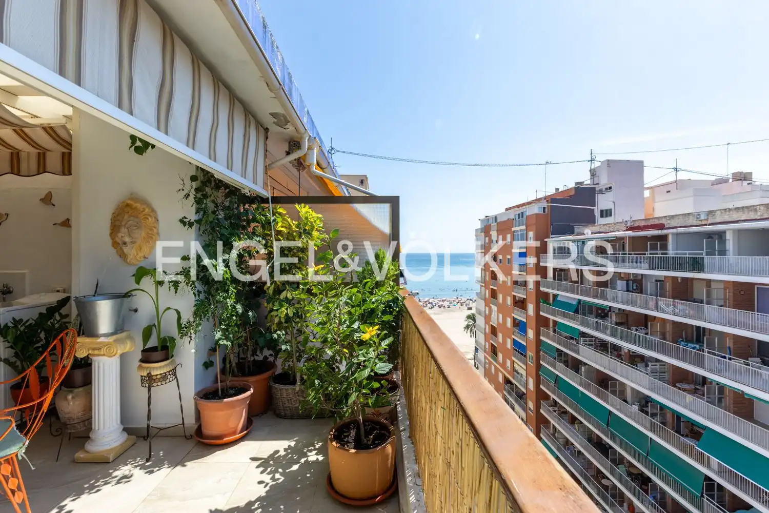 Terraza de Piso de alquiler en Cullera con Calefacción, Terraza y Amueblado