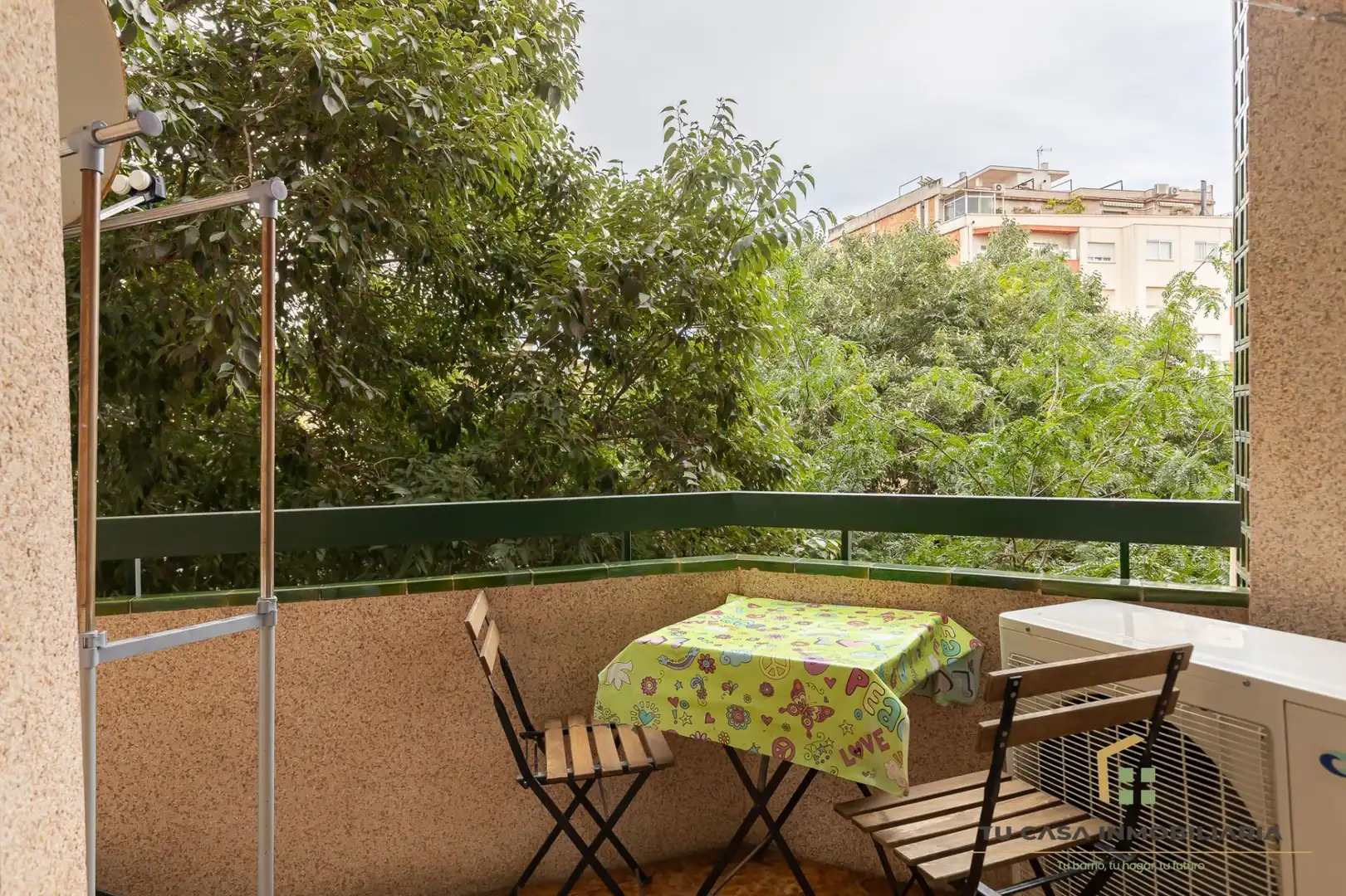 Balcony of Flat for sale in Badalona  with Air Conditioner, Heating and Storage room