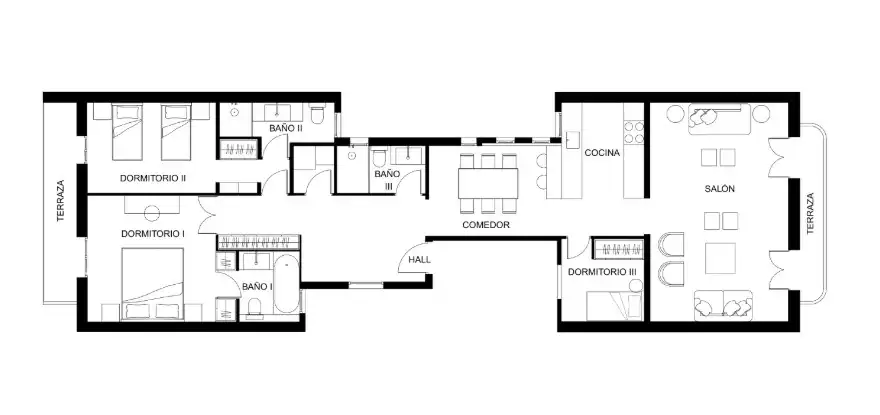 Apartamento de alquiler en Barcelona con Aire acondicionado, Calefacción y Amueblado