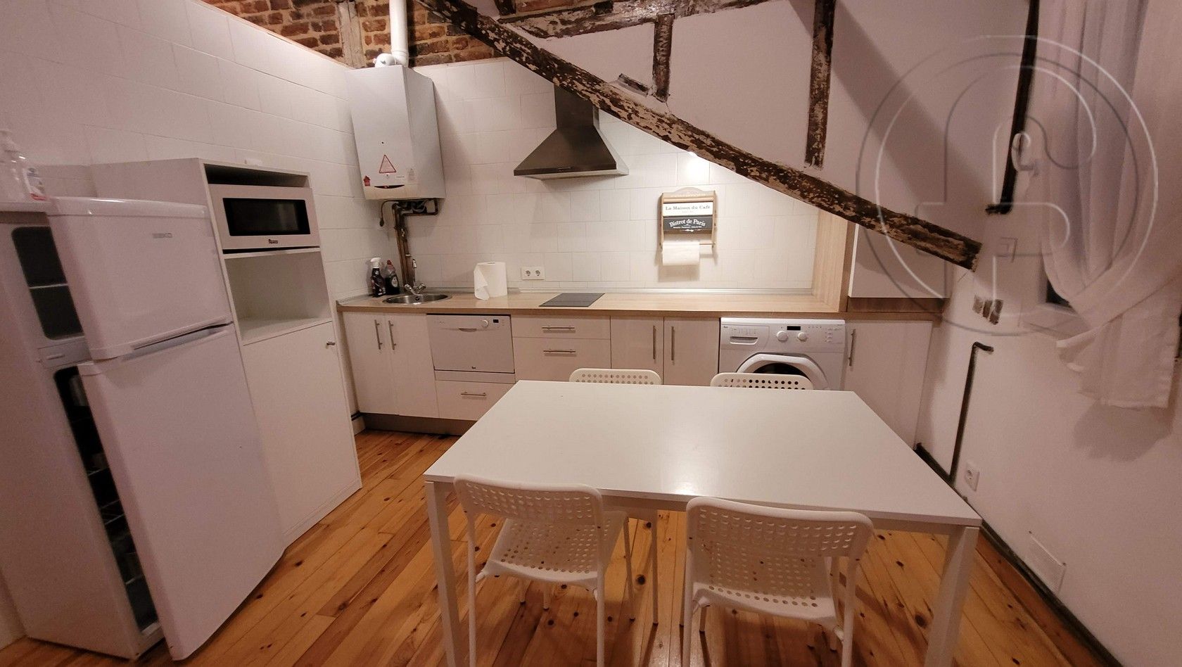 Kitchen of Apartment to rent in Santander  with Heating, Furnished and Microwave