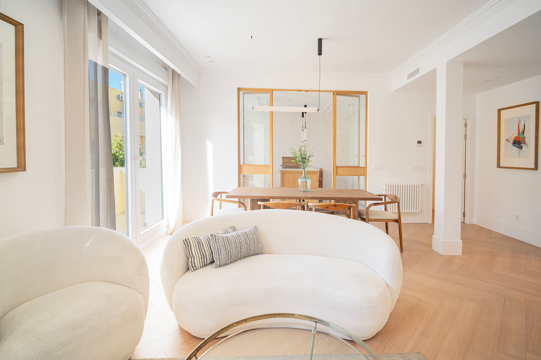 Living room of Apartment for sale in  Madrid Capital  with Air Conditioner, Heating and Terrace