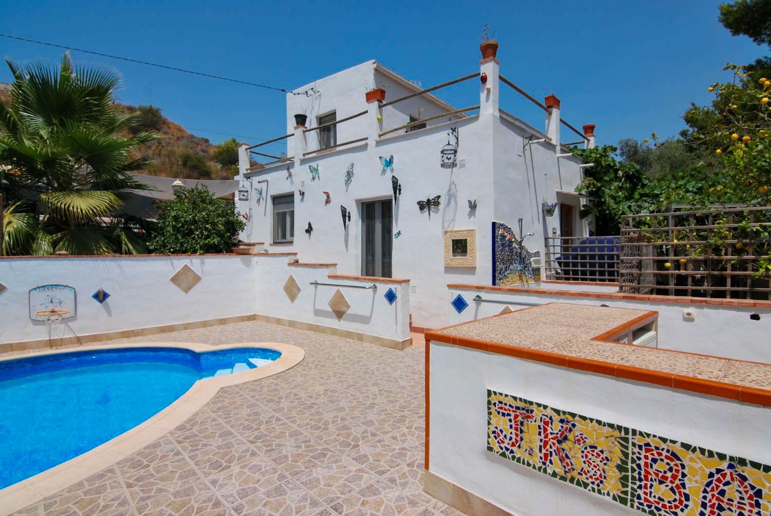 Exterior view of Country house for sale in Vélez de Benaudalla  with Terrace, Storage room and Swimming Pool