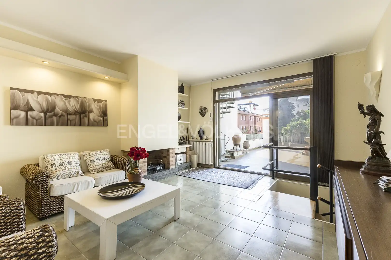 Sala de estar de Casa o chalet en venta en Barcelona con Calefacción, Jardín privado y Terraza