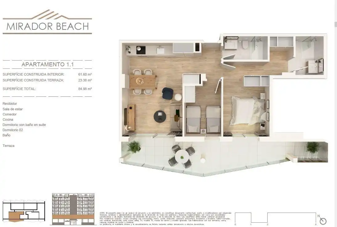 Apartment with terrace for sale in Moncófar Playa, imagen 10