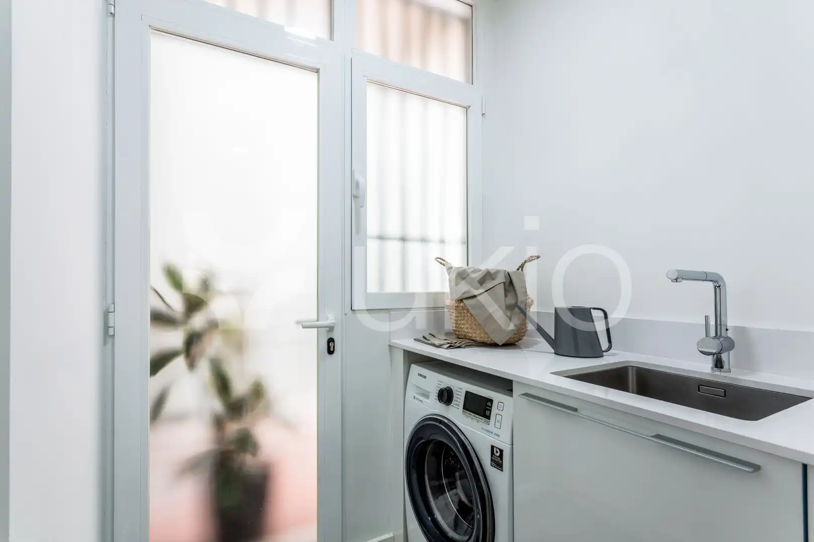Cocina de Apartamento de alquiler en Madrid con Aire acondicionado, Horno y Lavadora