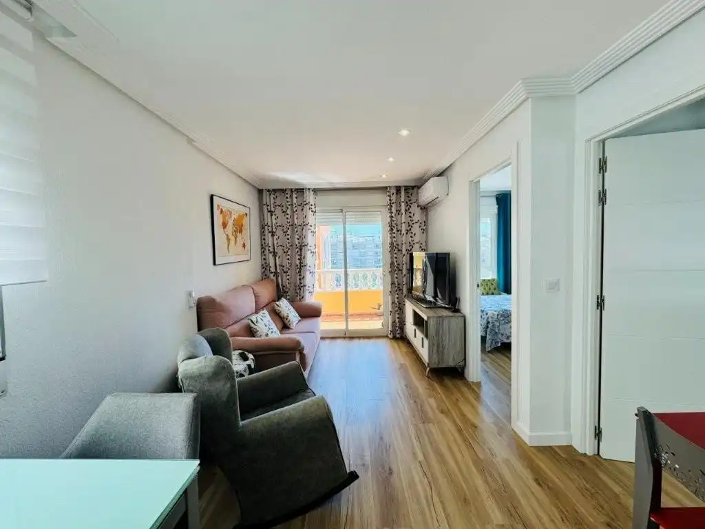 Sala d'estar de Apartament en venda en Guardamar del Segura amb Aire condicionat, Moblat i Balcó