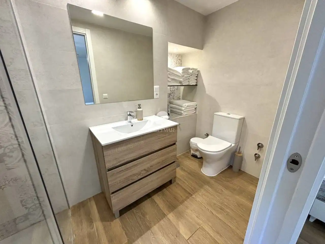 Badezimmer von Haus oder Chalet zur Miete in Canillas de Aceituno mit Klimaanlage, Privatgarten und Terrasse