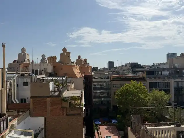 Vista exterior de Piso de alquiler en Barcelona con Aire acondicionado, Parquet y Terraza