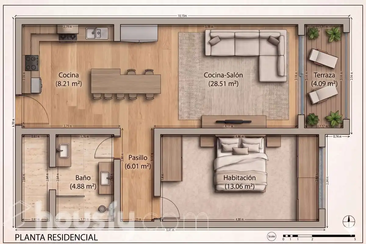 Apartamento en venta en Madrid con Calefacción, Terraza y Piscina comunitaria