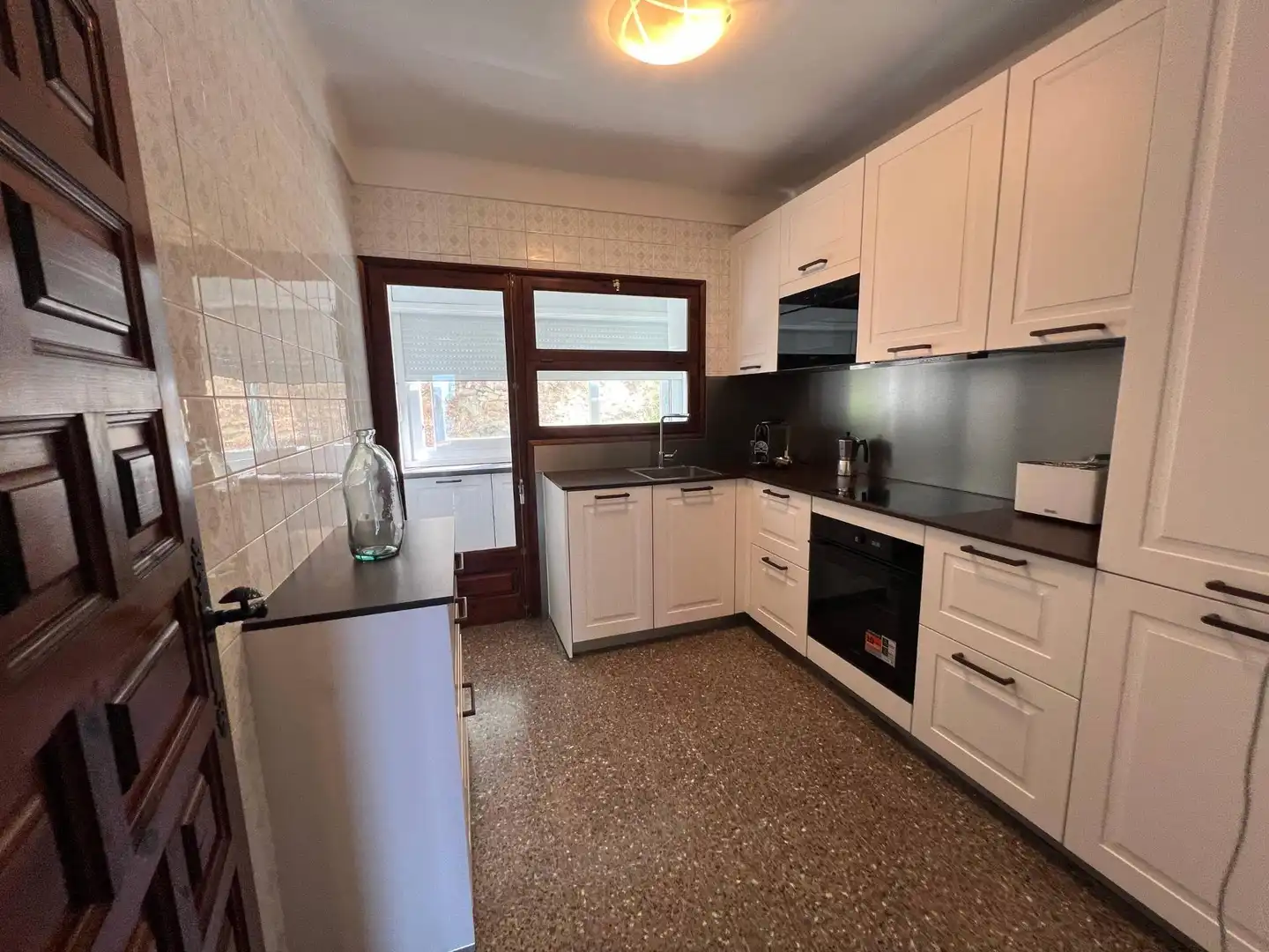 Kitchen of Flat for sale in Roses  with Terrace and Furnished