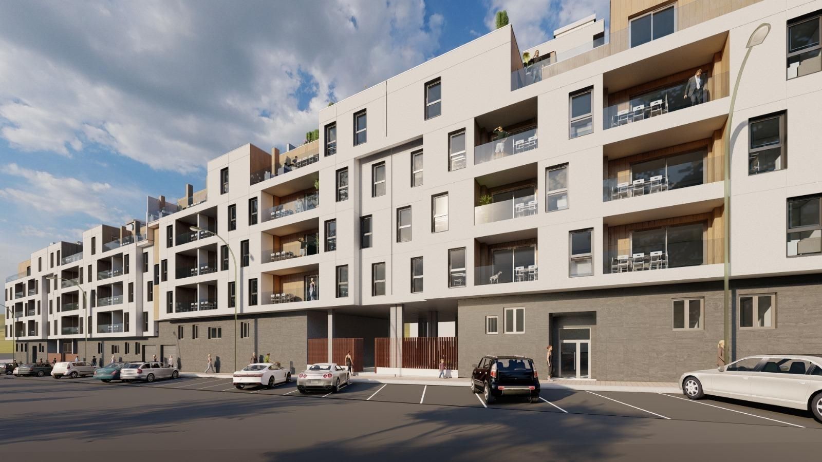 Exterior view of Flat for sale in  Murcia Capital  with Air Conditioner, Storage room and Community pool
