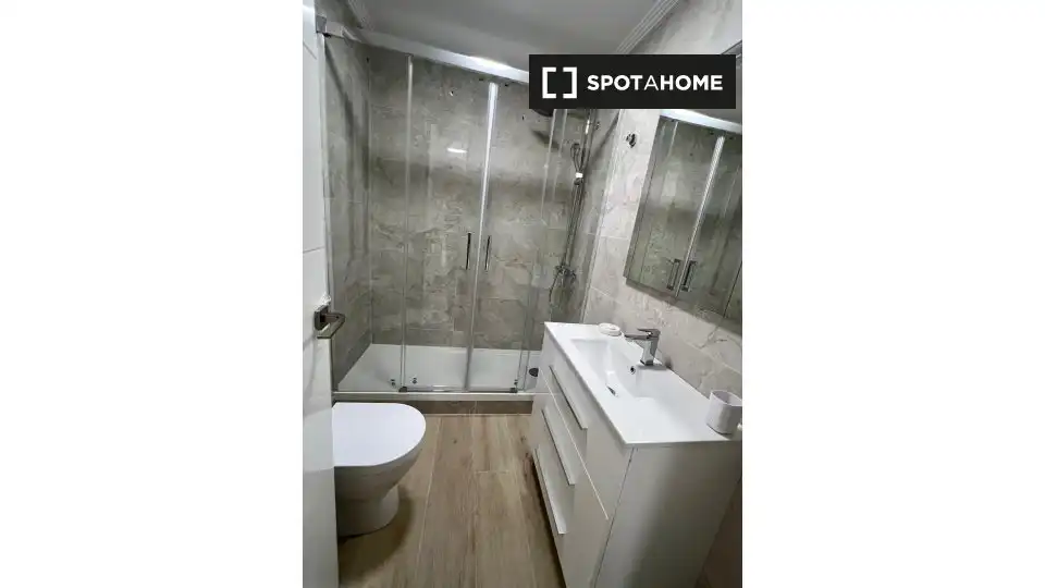 Bathroom of Study for share in Bilbao   with Air Conditioner, Terrace and Furnished