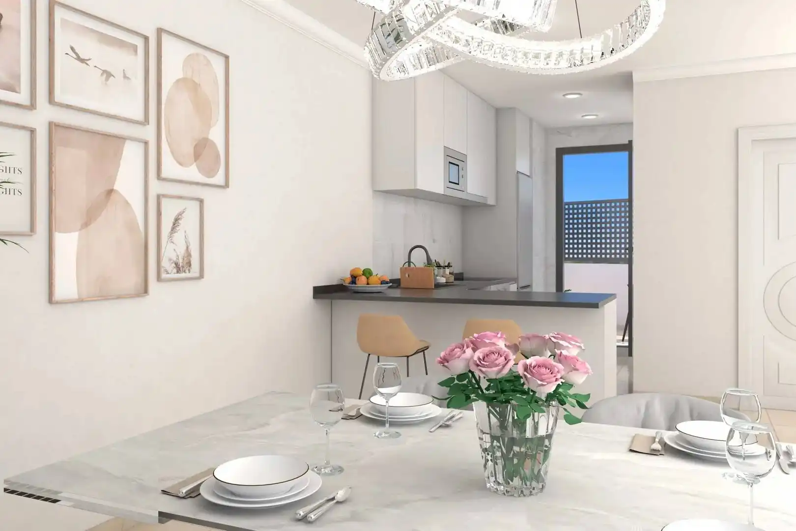 Cuina de Apartament en venda en Rafelbuñol / Rafelbunyol amb Aire condicionat, Terrassa i Balcó