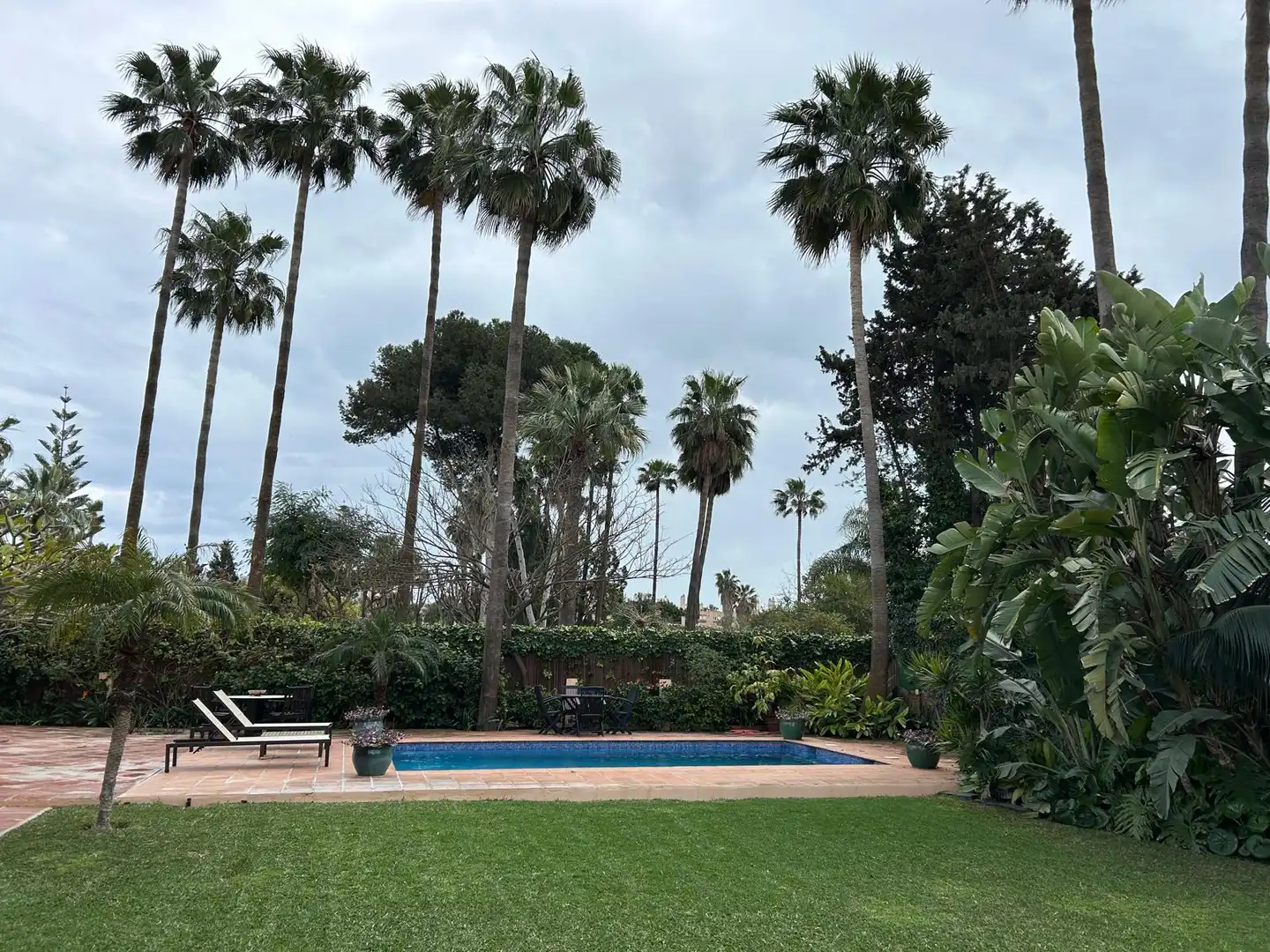 Jardí de Casa o xalet en venda en Málaga amb Aire condicionat, Terrassa i Piscina
