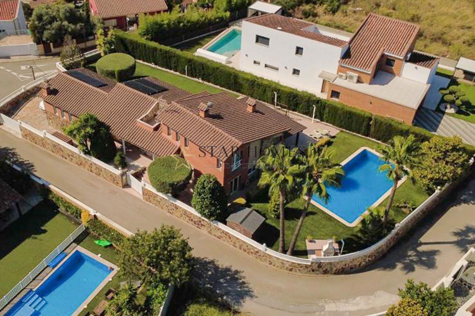 Exterior view of Houses for sale in Sant Fost de Campsentelles  with Heating, Storage room and Swimming Pool