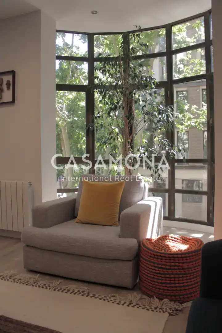 Wohnzimmer von Wohnungen zur Miete in Barcelona mit Klimaanlage, Heizung und Terrasse