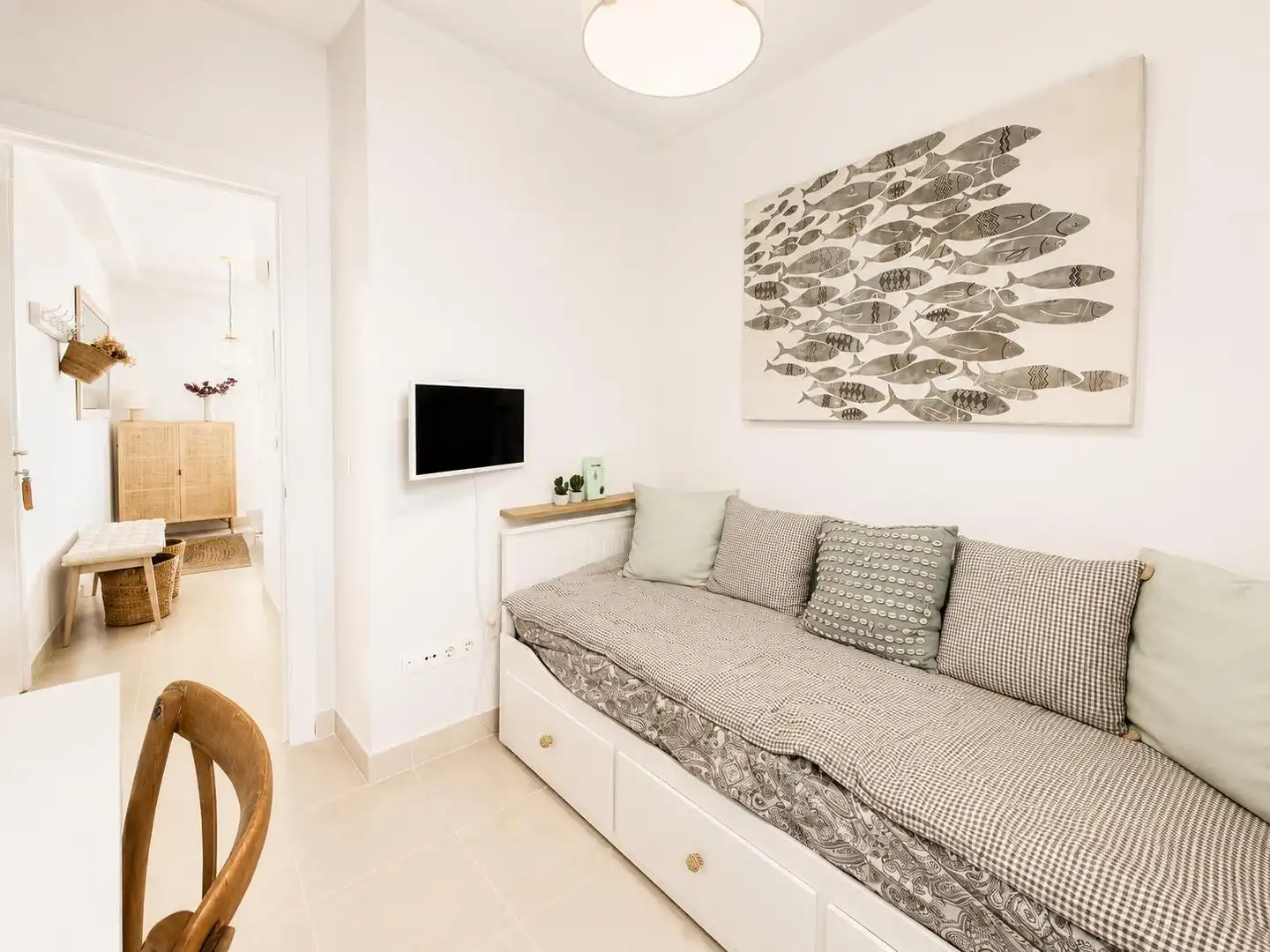 Living room of Flat for rent in Llucmajor  with Air Conditioner, Heating and Private garden