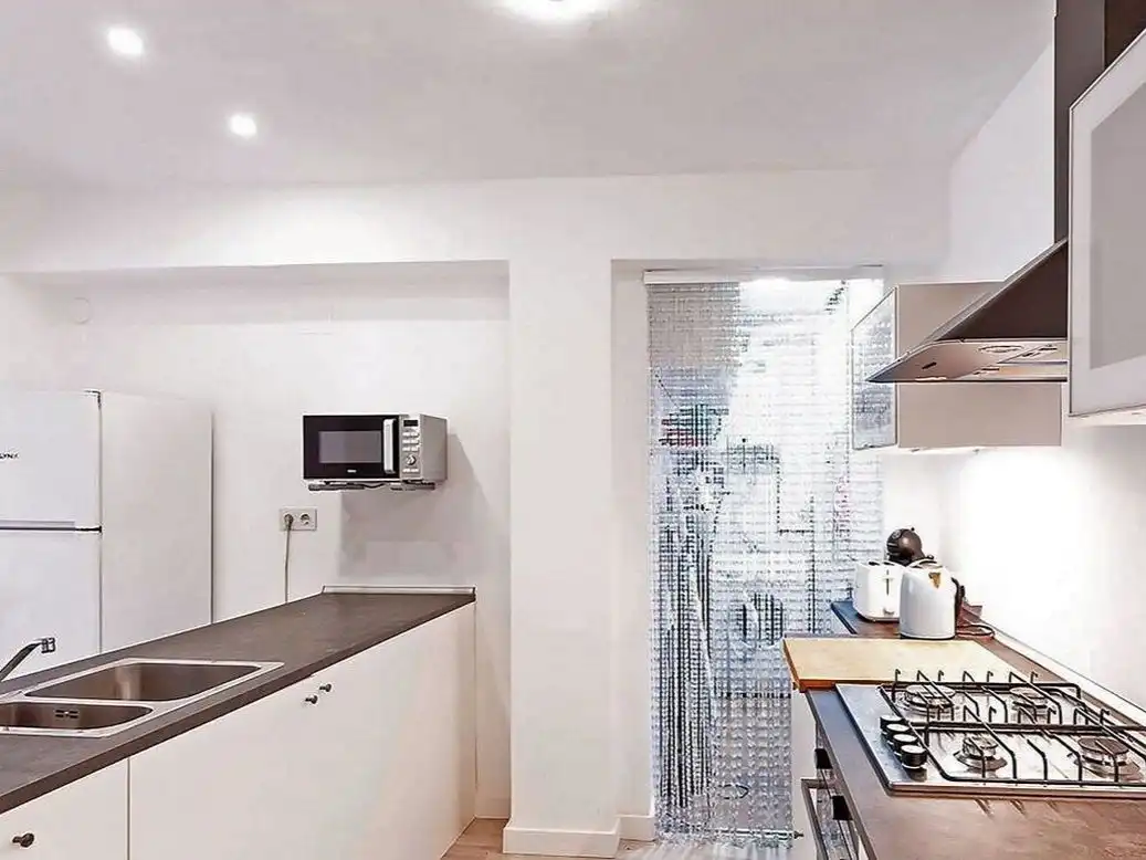 Cocina de Apartamento para compartir en Huelva con Aire acondicionado y Amueblado