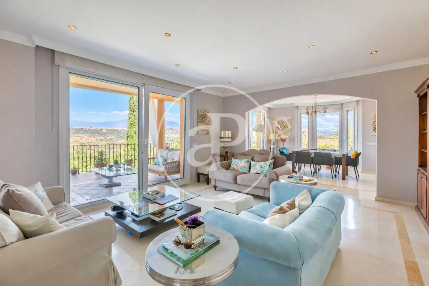 Living room of Houses for sale in Venturada  with Heating, Private garden and Terrace