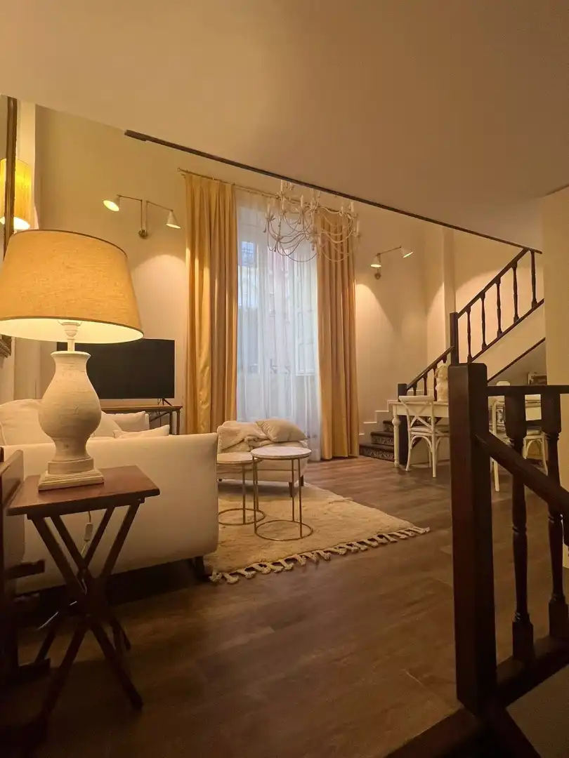 Wohnzimmer von Maisonette zur Miete in Madrid mit Klimaanlage, Heizung und Parkett