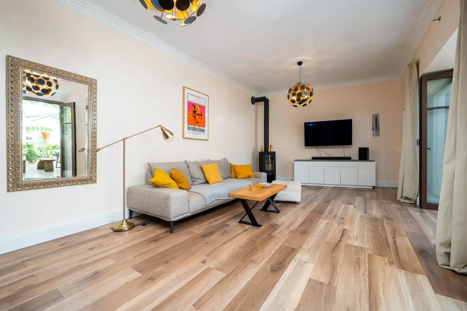 Sala d'estar de Casa adosada en venda en Esporles amb Jardí privat, Terrassa i Traster