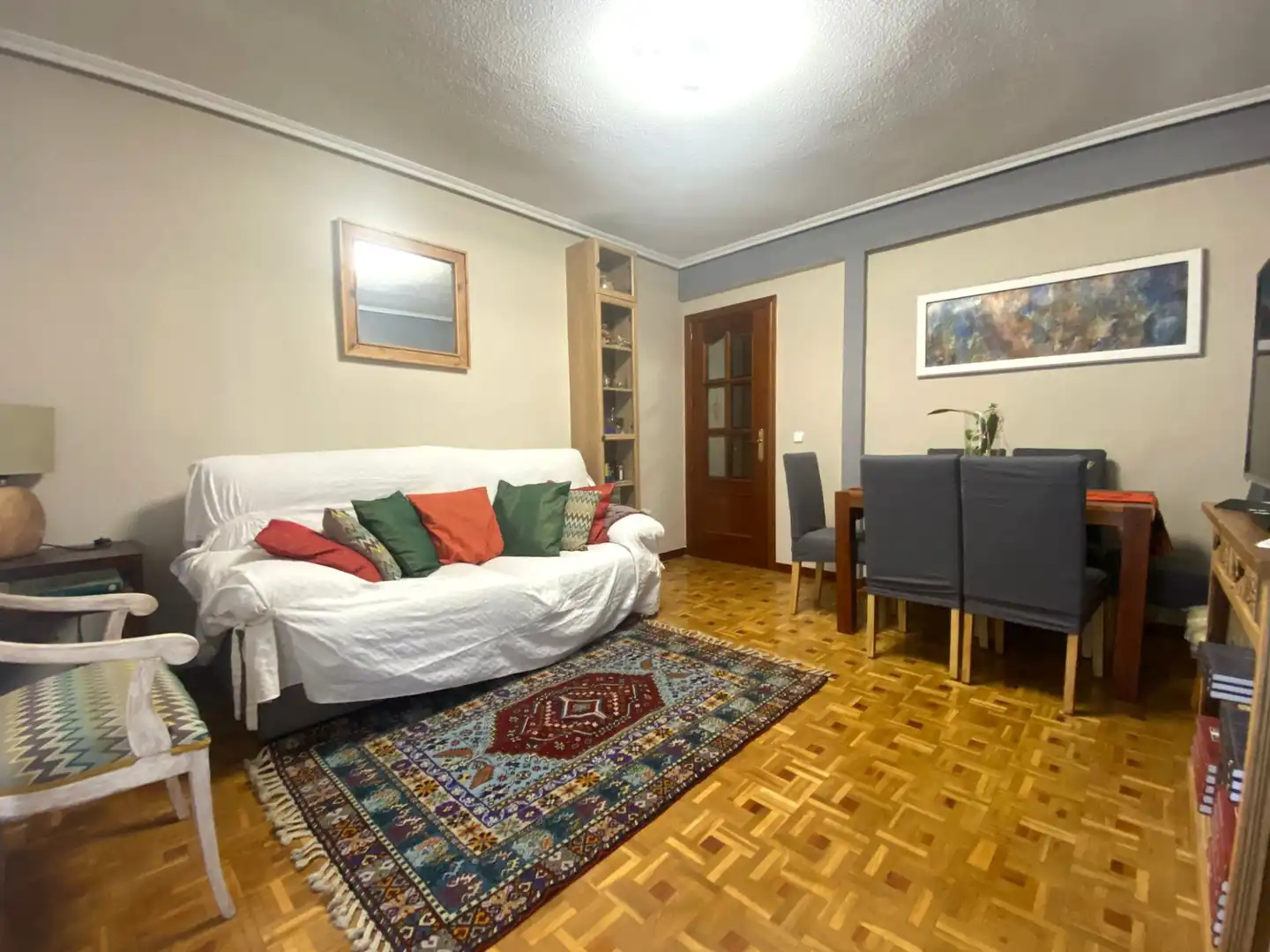 Sala de estar de Piso en venta en Madrid con Calefacción, Parquet y Amueblado