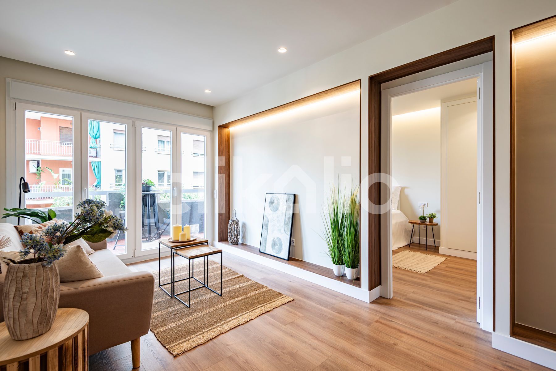 Sala d'estar de Pis en venda en  Barcelona Capital amb Aire condicionat, Calefacció i Terrassa