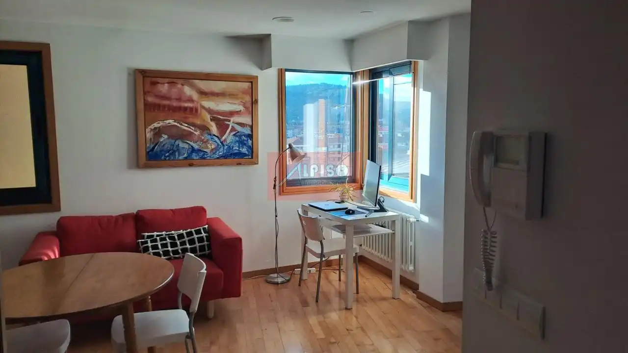 Sala de estar de Apartamento de alquiler en Ourense Capital  con Calefacción, Parquet y Amueblado