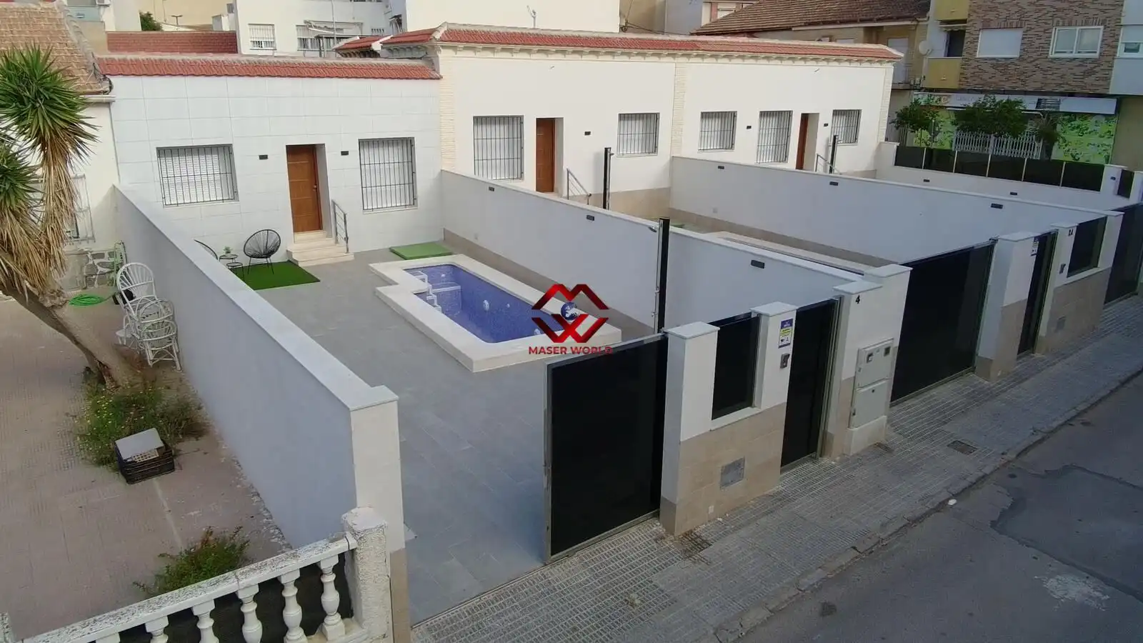 Piscina de Casa adosada en venta en San Javier con Terraza, Trastero y Piscina