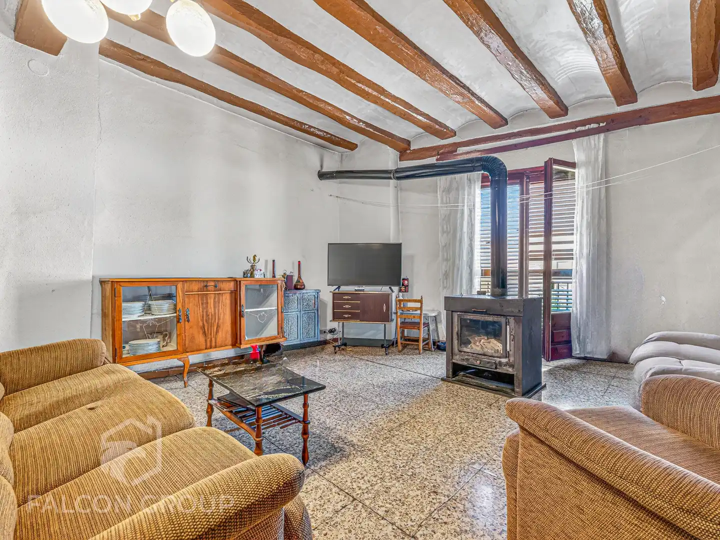 Sala de estar de Casa o chalet en venta en Gandesa con Aire acondicionado, Terraza y Horno