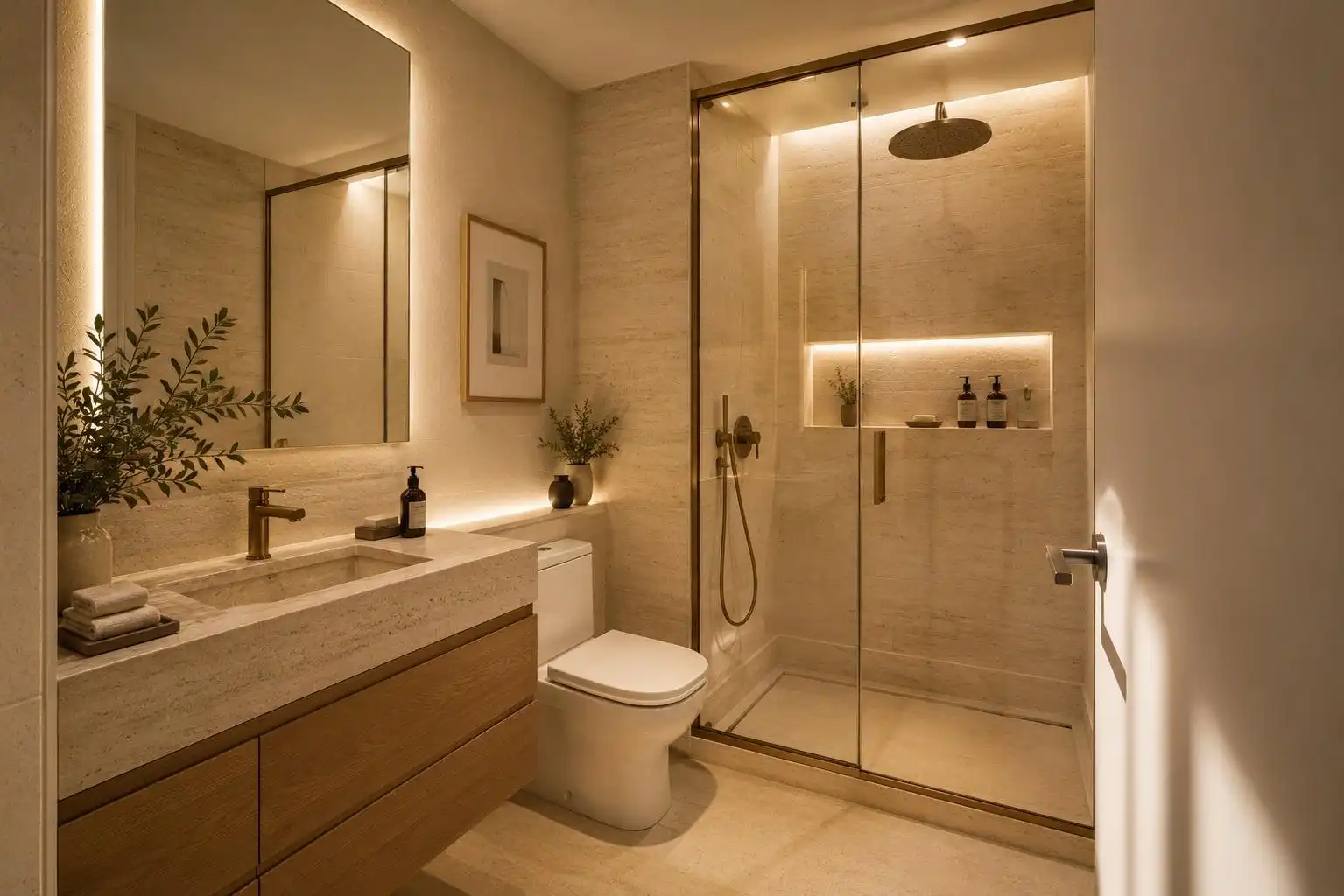 Bathroom of Houses for sale in Sant Just Desvern  with Air Conditioner, Heating and Private garden