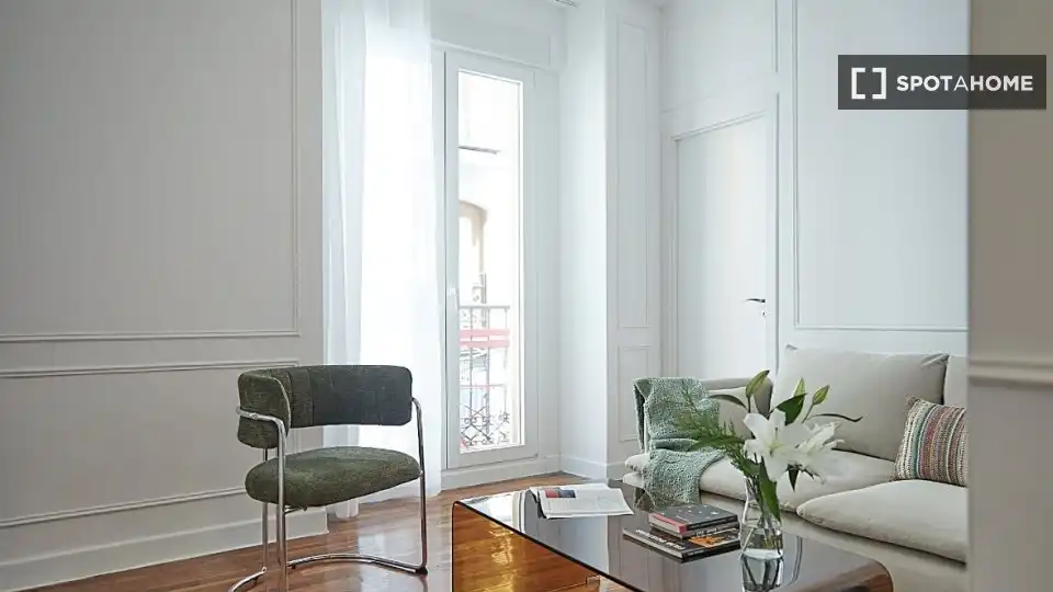 Sala d'estar de Apartament per a compartir en Madrid amb Aire condicionat, Calefacció i Terrassa