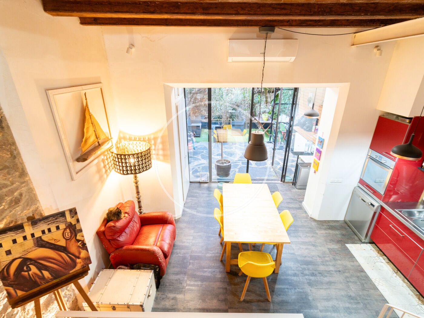 Dining room of Flat for sale in  Barcelona Capital  with Air Conditioner, Heating and Private garden