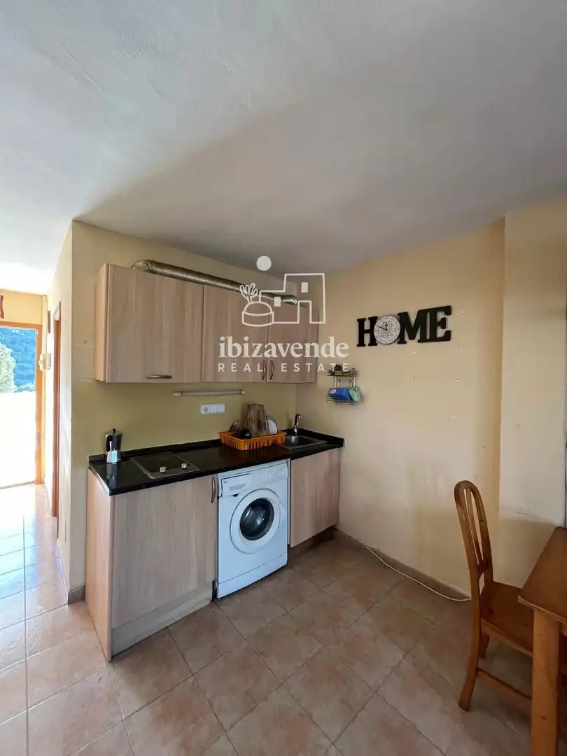 Cocina de Piso de alquiler en Sant Joan de Labritja con Piscina, Amueblado y Piscina comunitaria