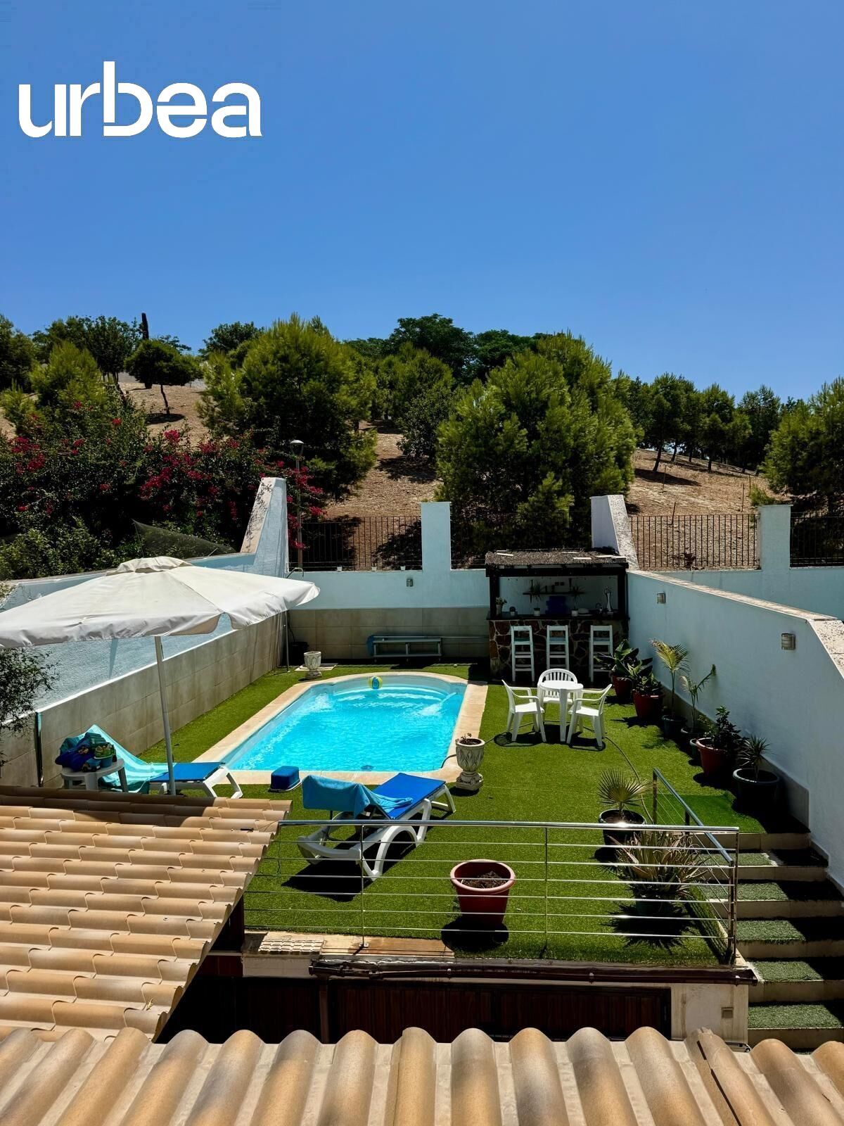 Piscina de Casa adosada en venda en Málaga Capital amb Jardí privat, Terrassa i Piscina