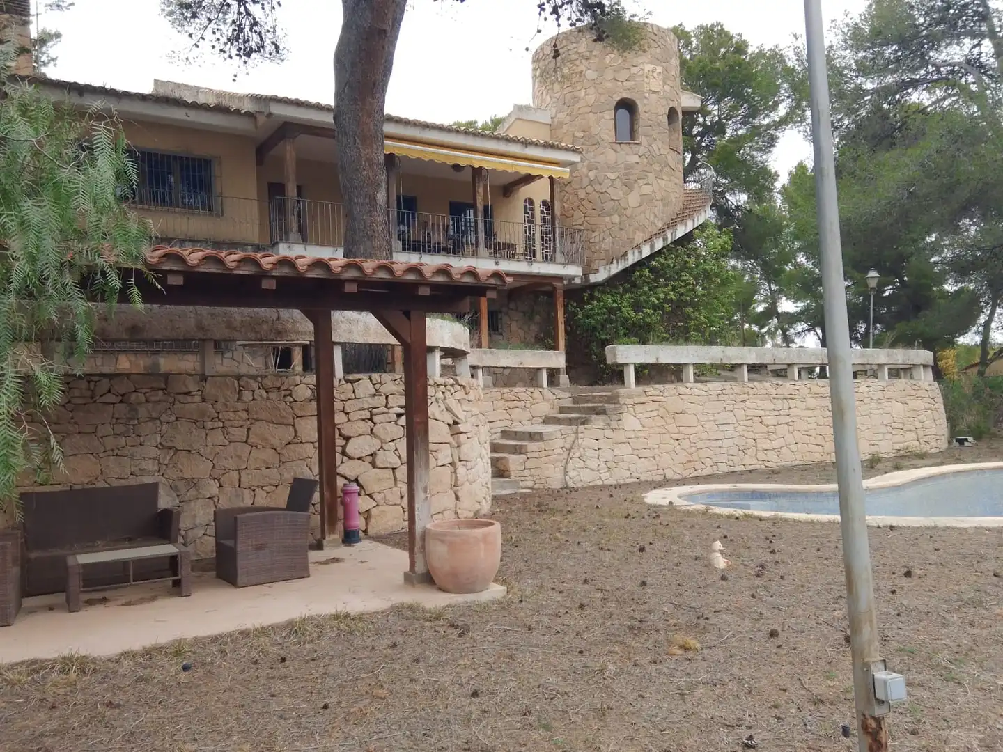 Vista exterior de Casa o xalet en venda en Tibi amb Calefacció, Jardí privat i Terrassa
