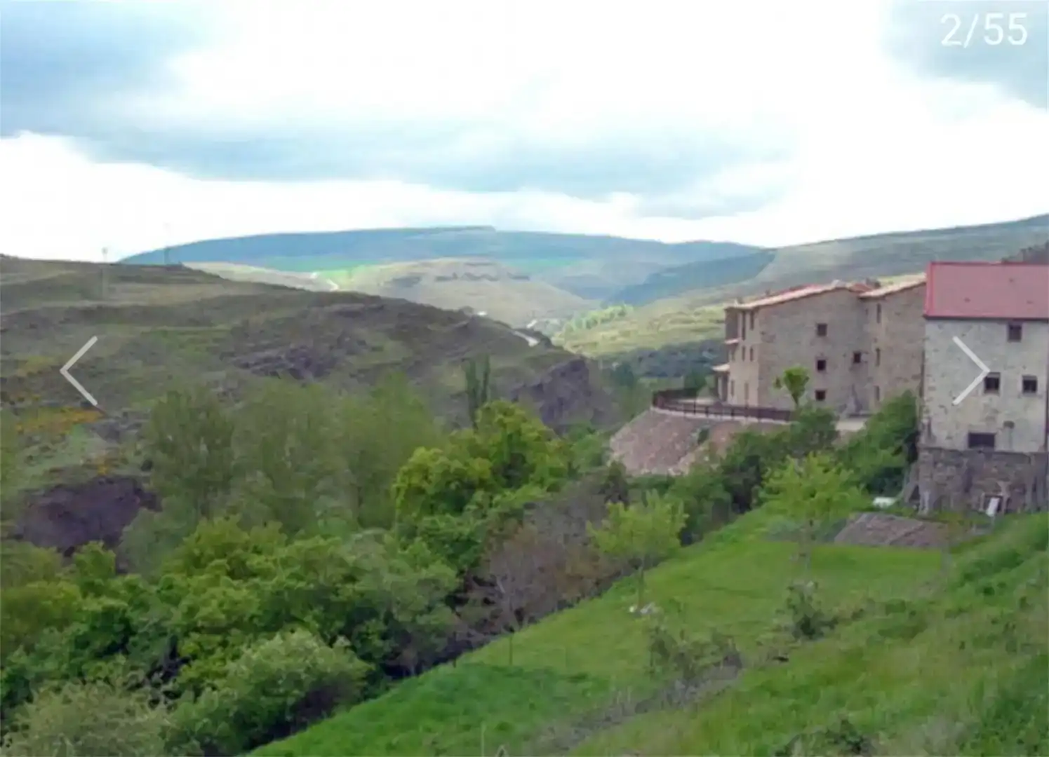 Vista exterior de Finca rústica en venda en Villar del Río amb Jardí privat, Moblat i Forn