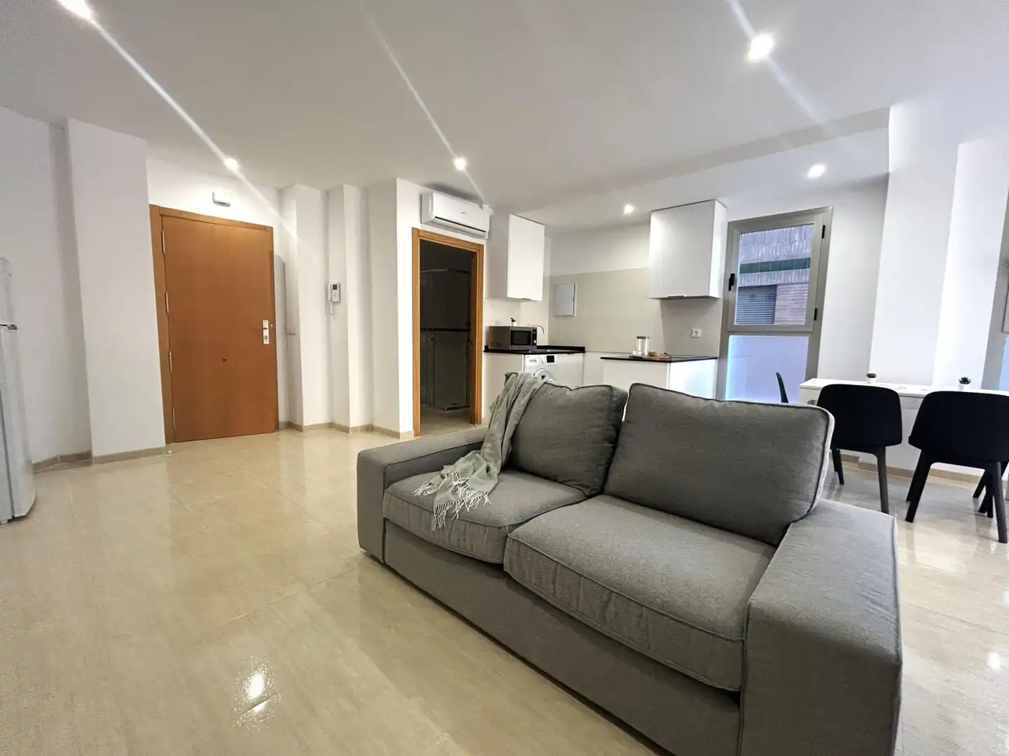 Sala de estar de Apartamento de alquiler en Burriana / Borriana con Aire acondicionado, Calefacción y Amueblado