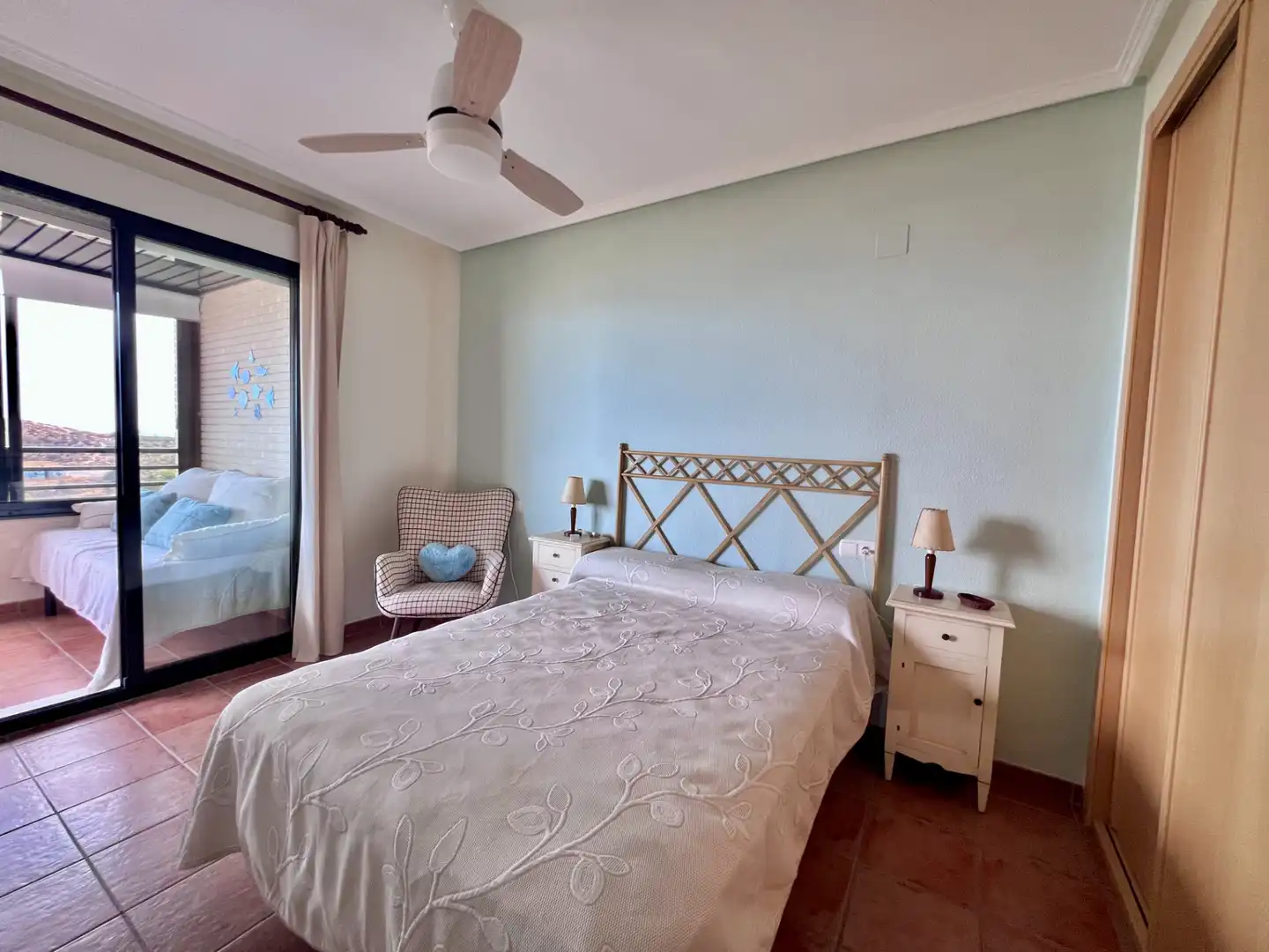 Bedroom of Flat for rent in Villajoyosa / La Vila Joiosa  with Air Conditioner, Private garden and Terrace