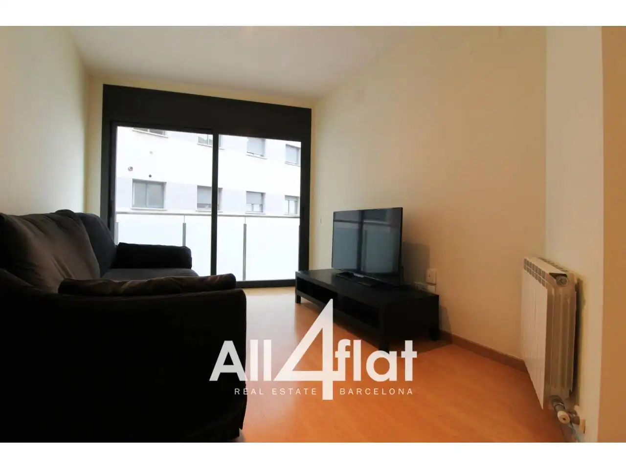 Sala de estar de Piso de alquiler en Barcelona con Parquet, Terraza y Amueblado