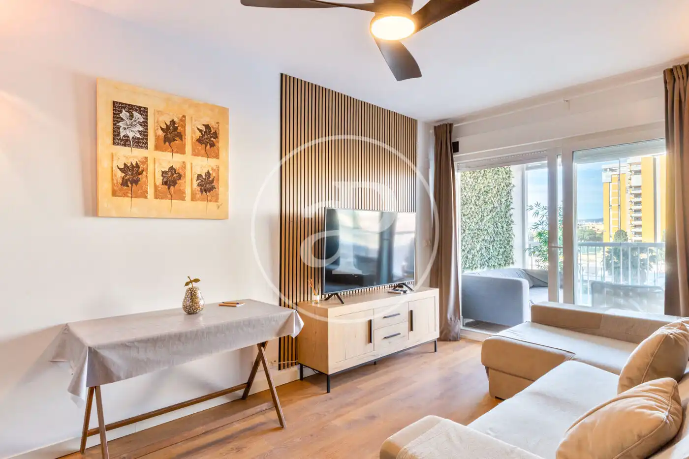 Wohnzimmer von Wohnung zur Miete in Canet d'En Berenguer mit Klimaanlage, Heizung und Privatgarten