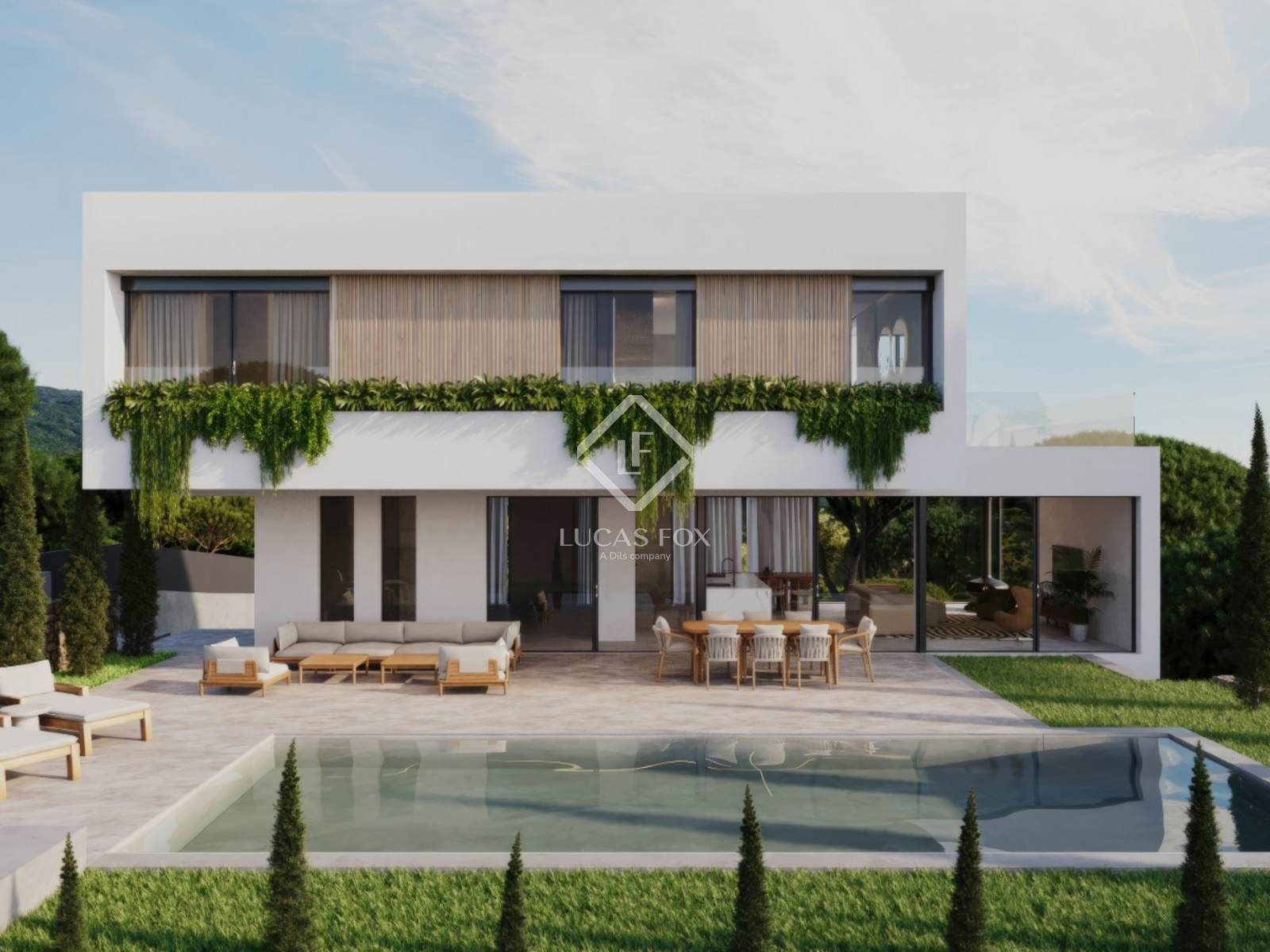 Vista exterior de Casa o xalet en venda en Sant Andreu de Llavaneres amb Aire condicionat, Jardí privat i Piscina