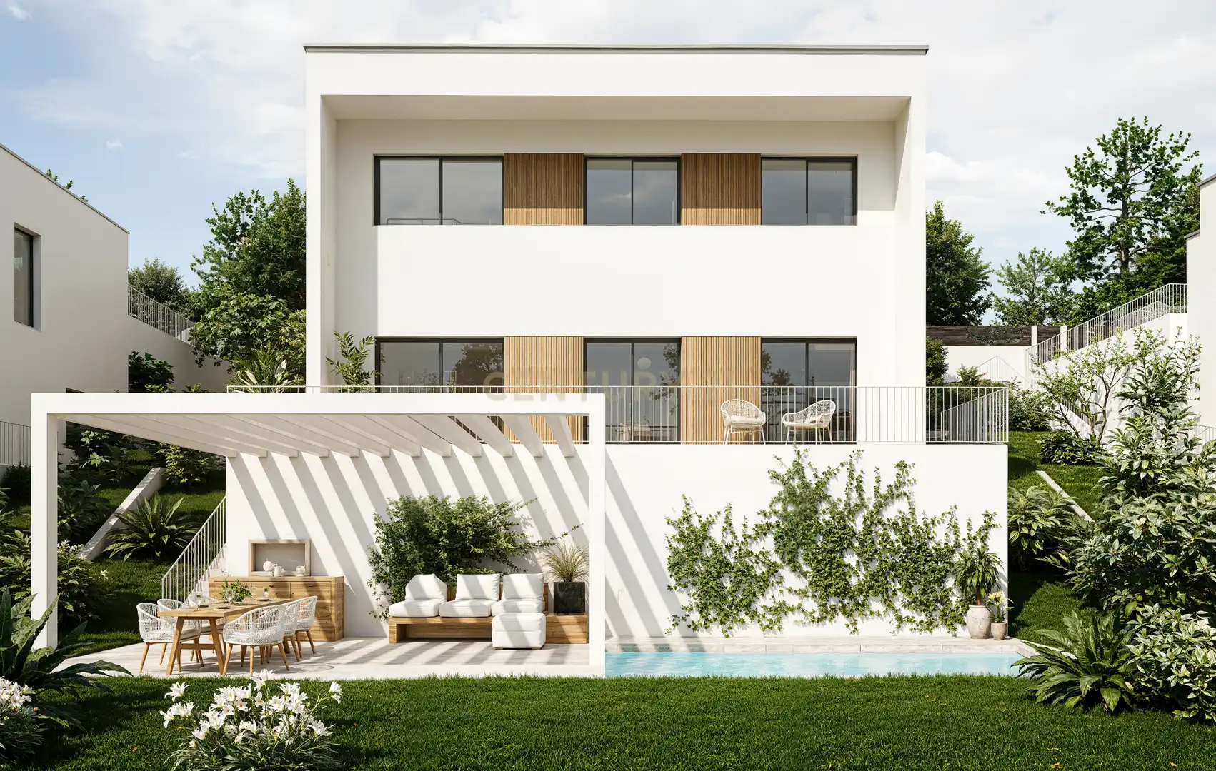 Vista exterior de Casa o chalet en venta en Corbera de Llobregat con Aire acondicionado, Jardín privado y Piscina