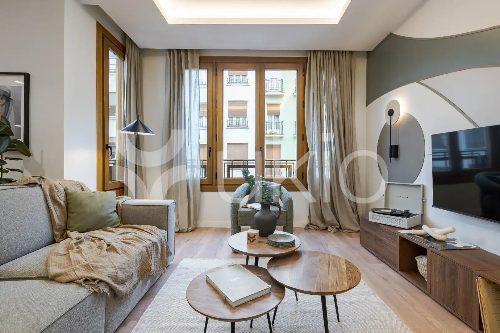 Wohnzimmer von Wohnungen zur Miete in Madrid mit Klimaanlage, Heizung und Möbliert