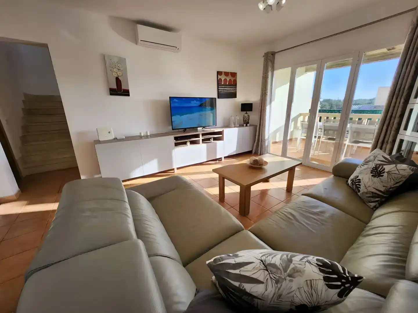 Wohnzimmer von Wohnung zum Verkauf in Manacor mit Klimaanlage, Privatgarten und Abstellraum