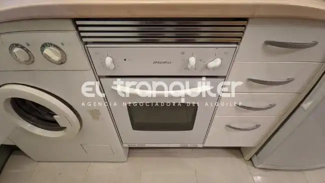 Kitchen of Flat for rent in Madrid  with Air Conditioner, Swimming Pool and Washing machine