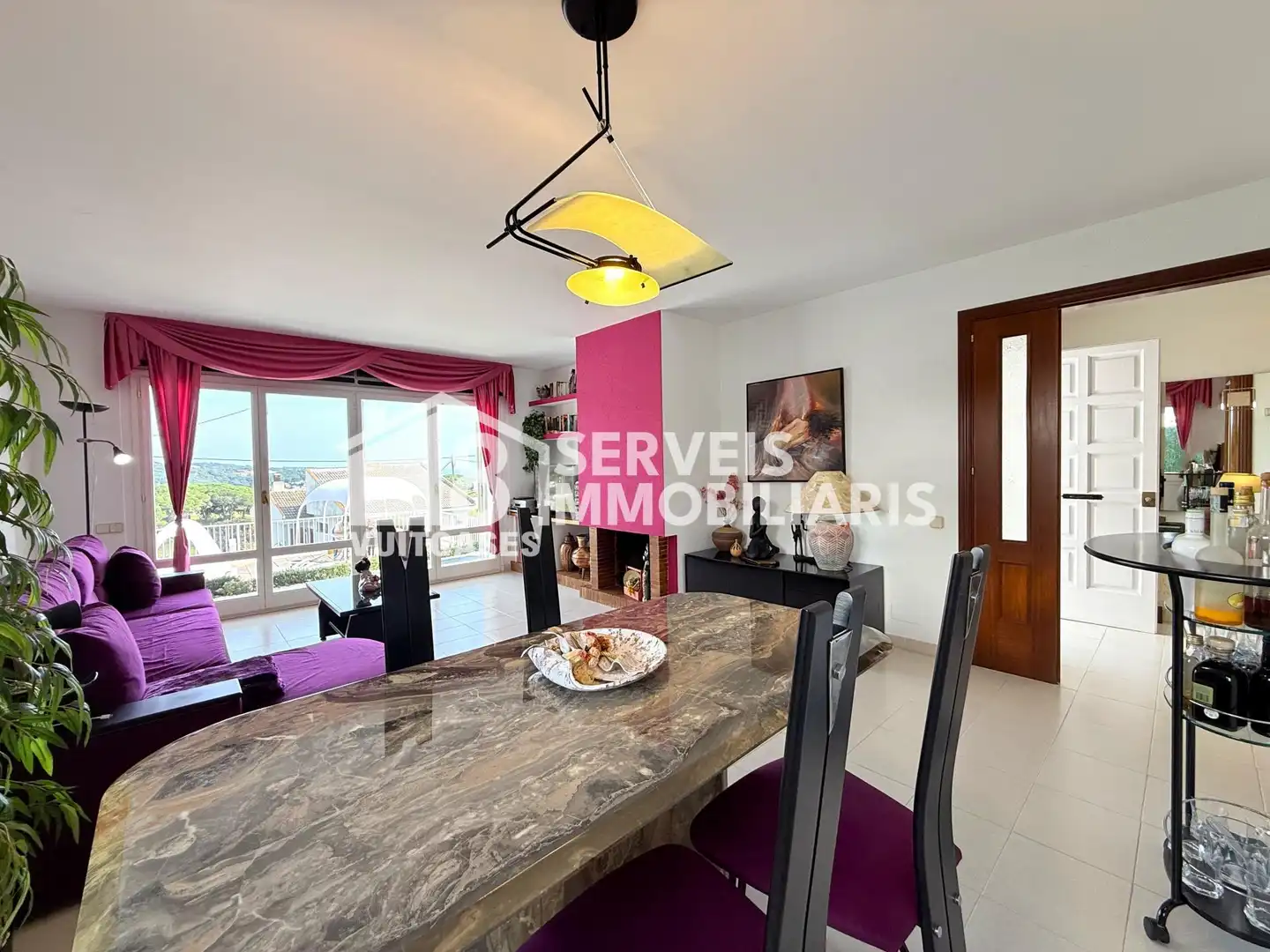 Comedor de Casa adosada en venta en Sant Pol de Mar con Calefacción, Jardín privado y Terraza