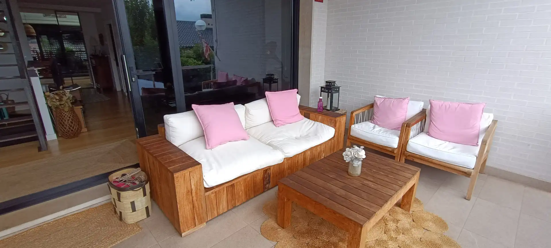 Terrassa de Casa adosada en venda en Sopela amb Calefacció, Jardí privat i Parquet